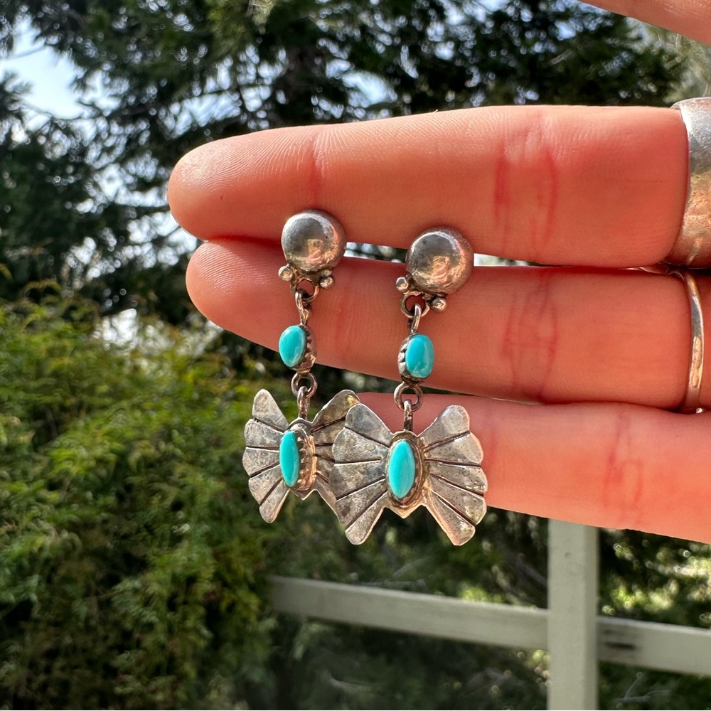 Vintage Zuni Turquoise Earrings